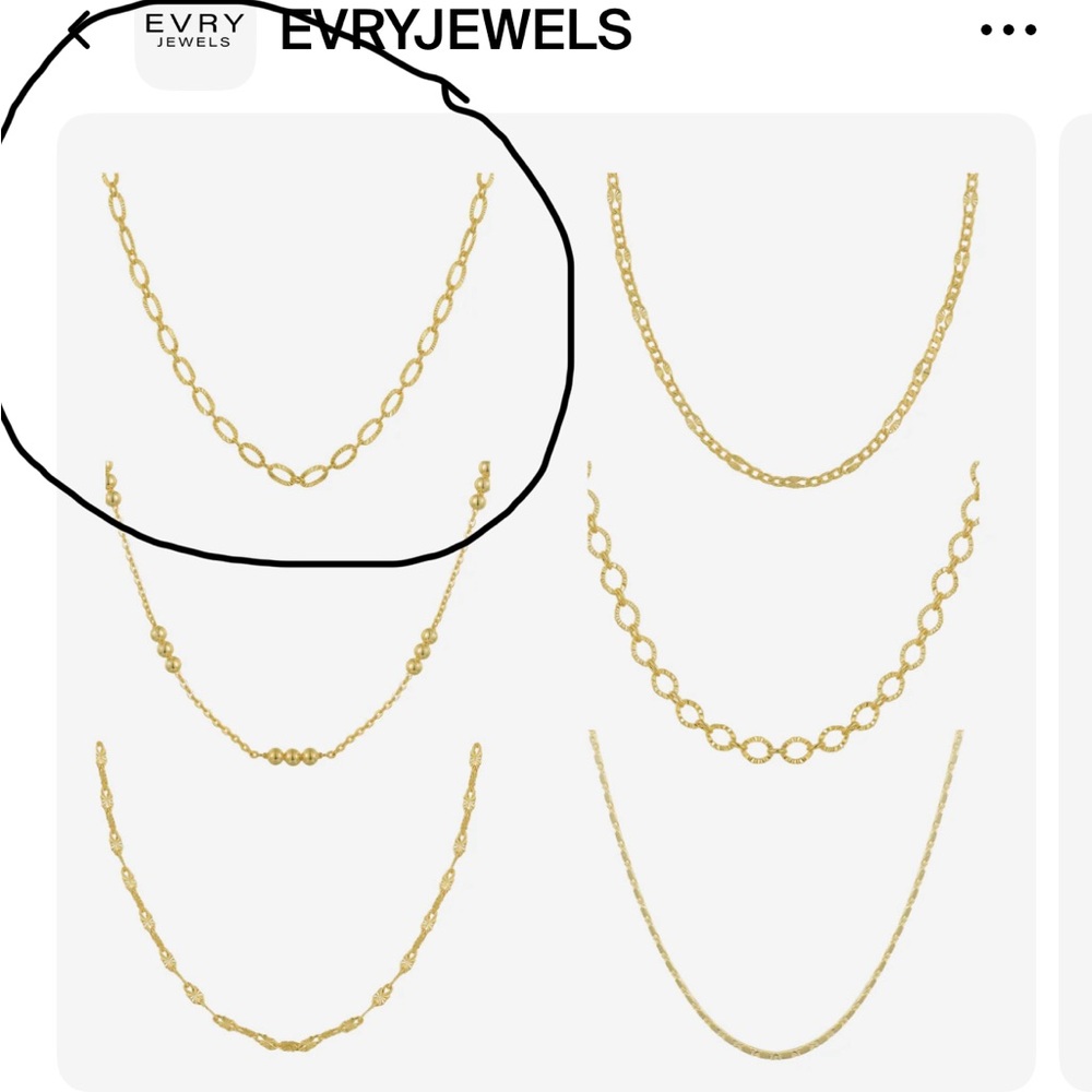 Evry Jewels Gold Necklace